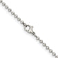 Stainless Steel Chisel Polished 2.4mm 16 Inch Ball Chain