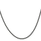 Stainless Steel Chisel Polished Black Ip-Plated 2.4mm 20 Inch Ball Chain