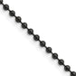 Stainless Steel Chisel Polished Black Ip-Plated 2.4mm 18 Inch Ball Chain