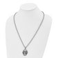 Stainless Steel Chisel Antiqued And Polished Skull Pendant On A 24 Inch Cable Chain Necklace