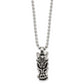 Stainless Steel Chisel Antiqued And Polished Dragon Head Pendant On A 22 Inch Ball Chain Necklace