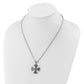 Stainless Steel Antiqued Cross Pendant Necklace