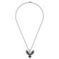 Stainless Steel Chisel Antiqued And Polished Screaming Eagle Pendant On A 22 Inch Ball Chain Necklace