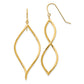 14K Yellow Gold Twisted Drop Earrings