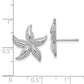 14K White Gold Starfish Post Earrings