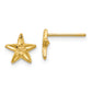 14K Yellow Gold Diamond-Cut Starfish Earrings