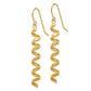 14K Yellow Gold Fancy Spiral Drop Earrings