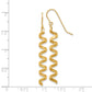 14K Yellow Gold Fancy Spiral Drop Earrings