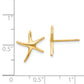 14K Yellow Gold Starfish Post Earrings