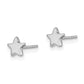 14K White Gold Polished Star Post Earrings