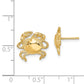 14K Yellow Gold 2-D / Polished Crab Post Earrings