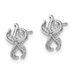 14K White Gold Starfish Post Earrings