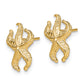 14K Yellow Gold Starfish Post Earrings