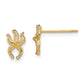 14K Yellow Gold Mini Starfish Post Earrings