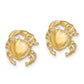 14K Yellow Gold Polished / 2-D Crab Post Earrings