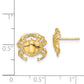 14K Yellow Gold Polished / 2-D Crab Post Earrings