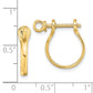 14K Yellow Gold 3D Shackle Link Screw Earrings