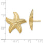 14K Yellow Gold Starfish Post Earrings