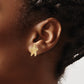 14K Yellow Gold Textured And Beaded Starfish Post Earrings