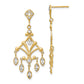 14K Yellow & Rhodium W/Rhodium D/C Chandelier Style Dangle Earrings