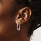 14K Tri-Color Guadalupe Hoop Earrings