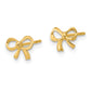 14K Yellow Gold Polished Bow Post Earrings