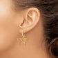 14K Yellow Gold Triple Star Dangle Earrings