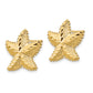 14K Yellow Gold D/C Starfish Post Earrings