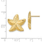 14K Yellow Gold D/C Starfish Post Earrings