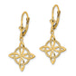 14K Yellow Gold Small Celtic Eternity Knot Leverback Earrings