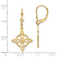 14K Yellow Gold Small Celtic Eternity Knot Leverback Earrings