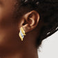 14K Yellow & Rhodium Non-Pierced Omega Back Earrings