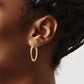 14K Tri-Color Tri Color Hoop Earrings