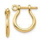 14K Yellow Gold 3D Shackle Link Screw Earrings