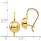 14K Yellow Gold 8.00mm Hollow Half Ball Earrings