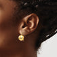 14K Yellow Gold 12.00mm Hollow Half Ball Earrings