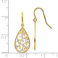 14K Yellow & Rhodium Polished Teardrop Earrings