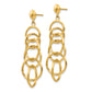 14K Yellow Gold Circle Drop Post Earrings