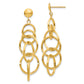 14K Yellow Gold Circle Drop Post Earrings