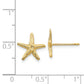 14K Yellow Gold Starfish Post Earrings