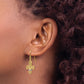 14K Yellow Gold Polished And D/C Star Post Earrings