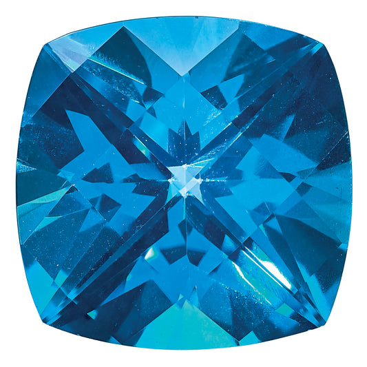 Gemstone Kashmir Blue Passion Topaz 5mm Antique Cushion Checkerboard