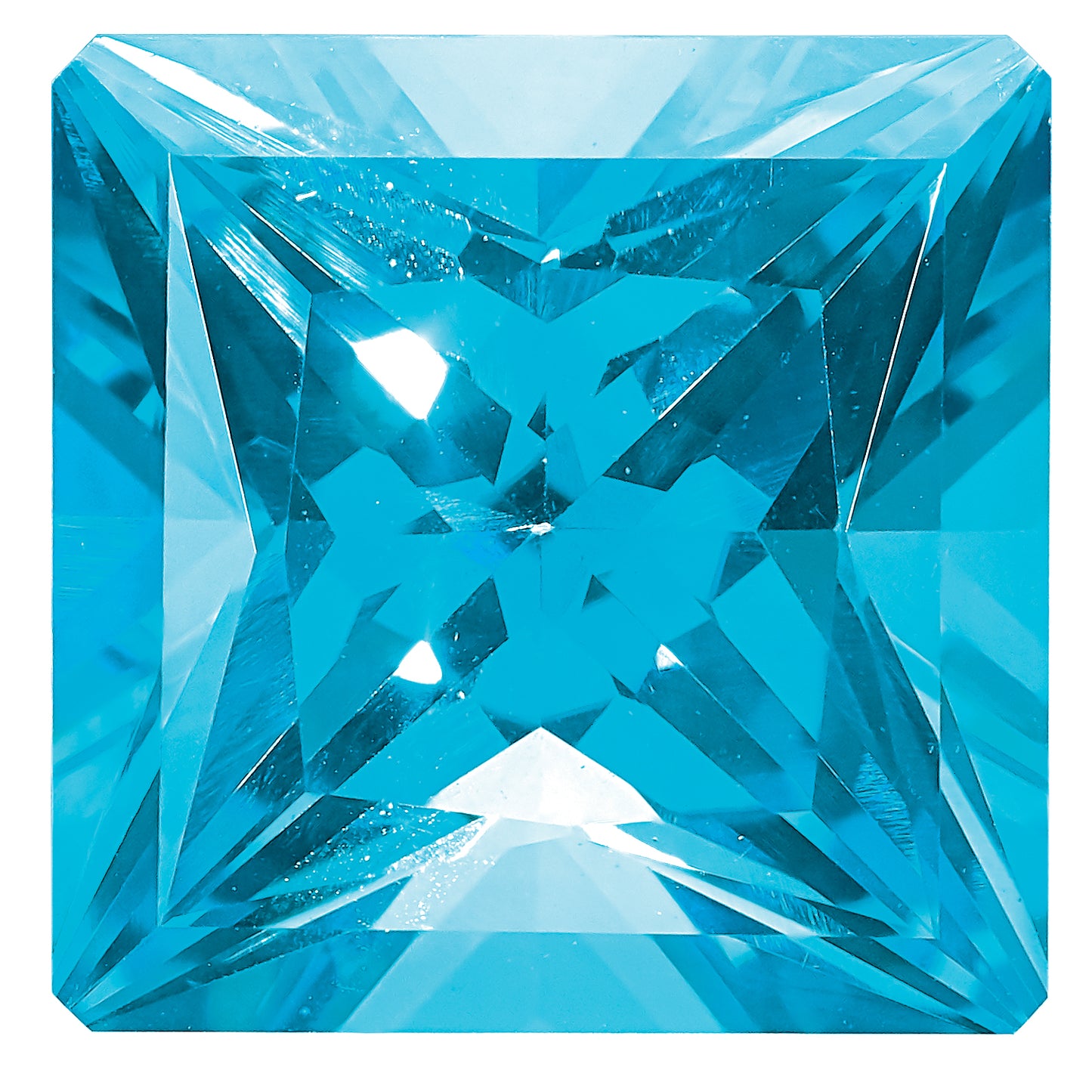 Gemstone Paraiba Passion Blue Topaz 8mm Princess