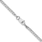 16 Inch 14K White Gold 2.2mm Flat Beveled Curb Chain