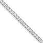 16 Inch 14K White Gold 2.2mm Flat Beveled Curb Chain