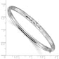 14K White Gold 3/16 Florentine Engraved Hinged Bangle