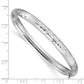 14K White Gold 4/16 Florentine Engraved Hinged Bangle