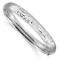 14K White Gold 5/16 Florentine Engraved Hinged Bangle