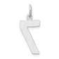 14k White Gold 14kw Medium Polished Number 7 Charm