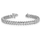 14k White Gold 7/8 Ct. Lab Grown Diamond VS/SI+ G+ Round Tennis Bracelet